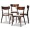 Baxton Studio Iora Light Beige Upholstered and Walnut Wood 4-Piece Dining Chair Set 168-10813 - alternate 1